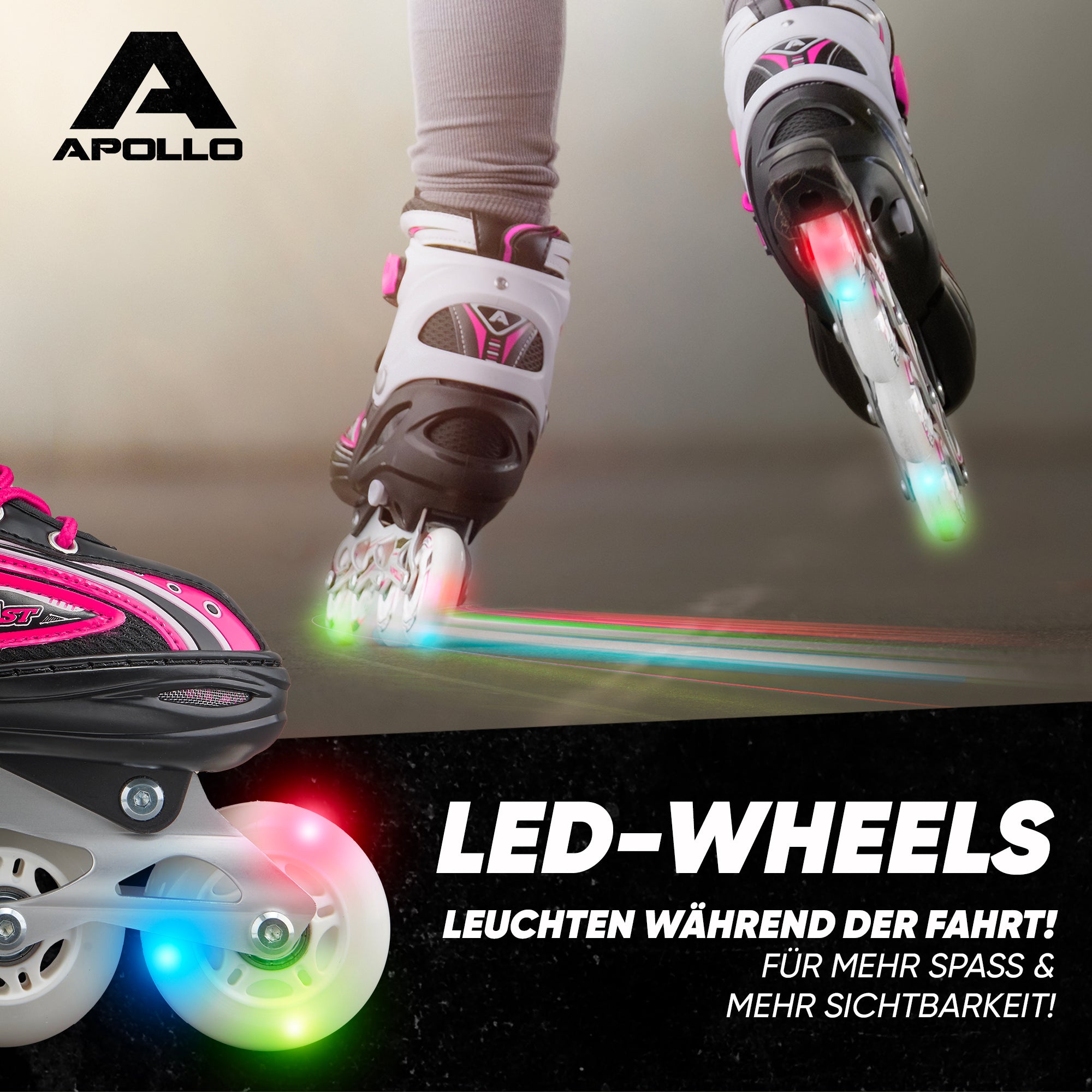 Apollo - Super Blade größenverstellbare Inlineskates - Pink -
