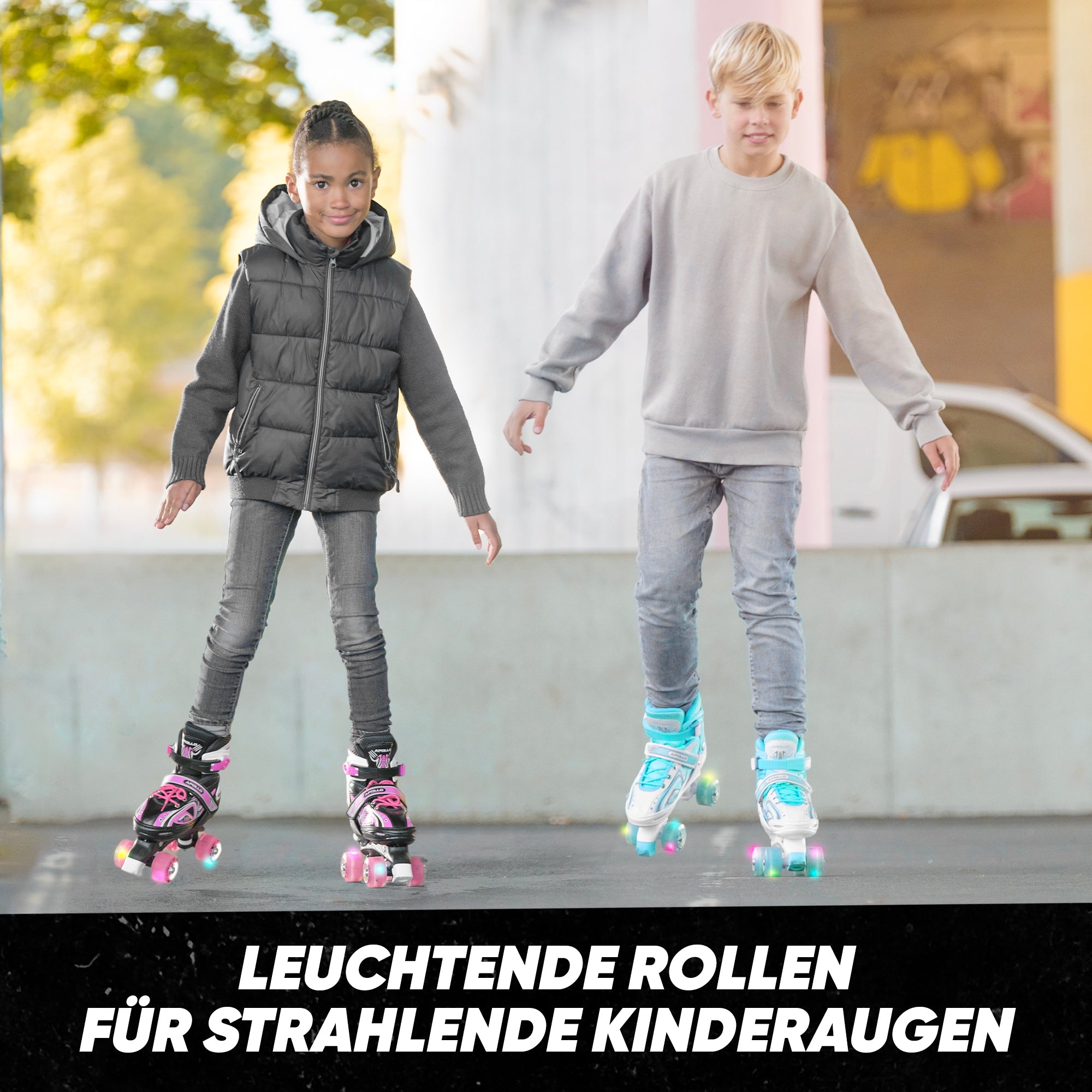 Apollo - Super Quad größenverstellbare verstellbare Rollschuhe für Kinder - Pink -