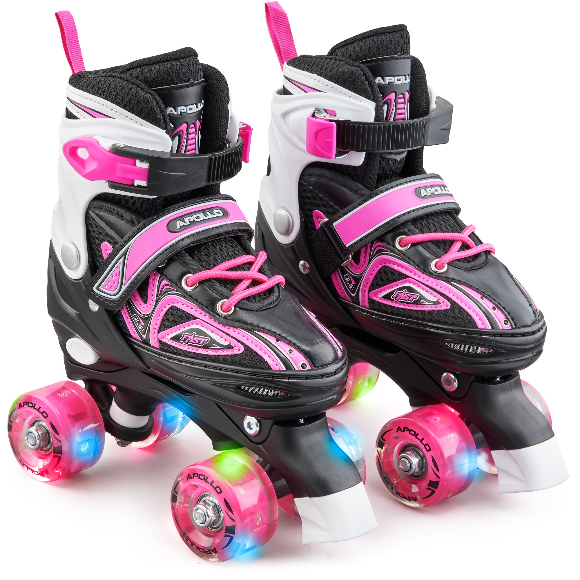 Apollo - Super Quad größenverstellbare verstellbare Rollschuhe für Kinder - Pink -
