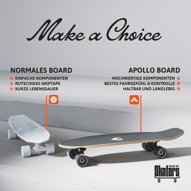 Apollo - Mini-Longboard - Weird - 27" Midi Cruiser als Komplett-Board -