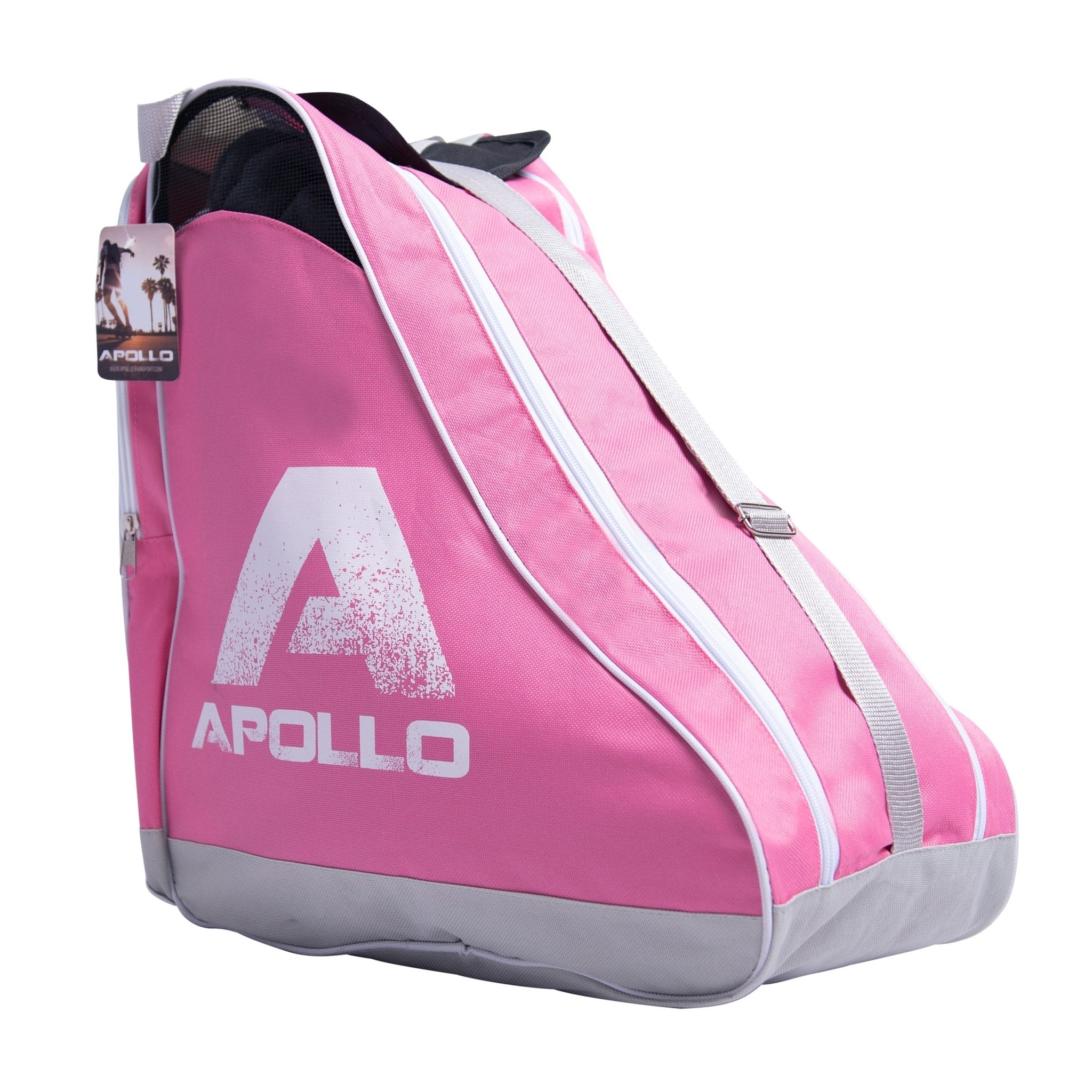 Apollo Funsport - Apollo Skate Bag praktische Tasche für Schlittschuhe und Rollsport - Rosa Grau