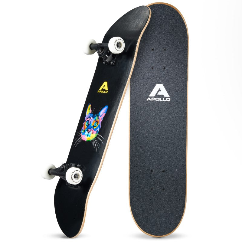 Apollo - Skateboard - Cat - 7-lagiges Holz-Komplettboard mit ABEC 7 -