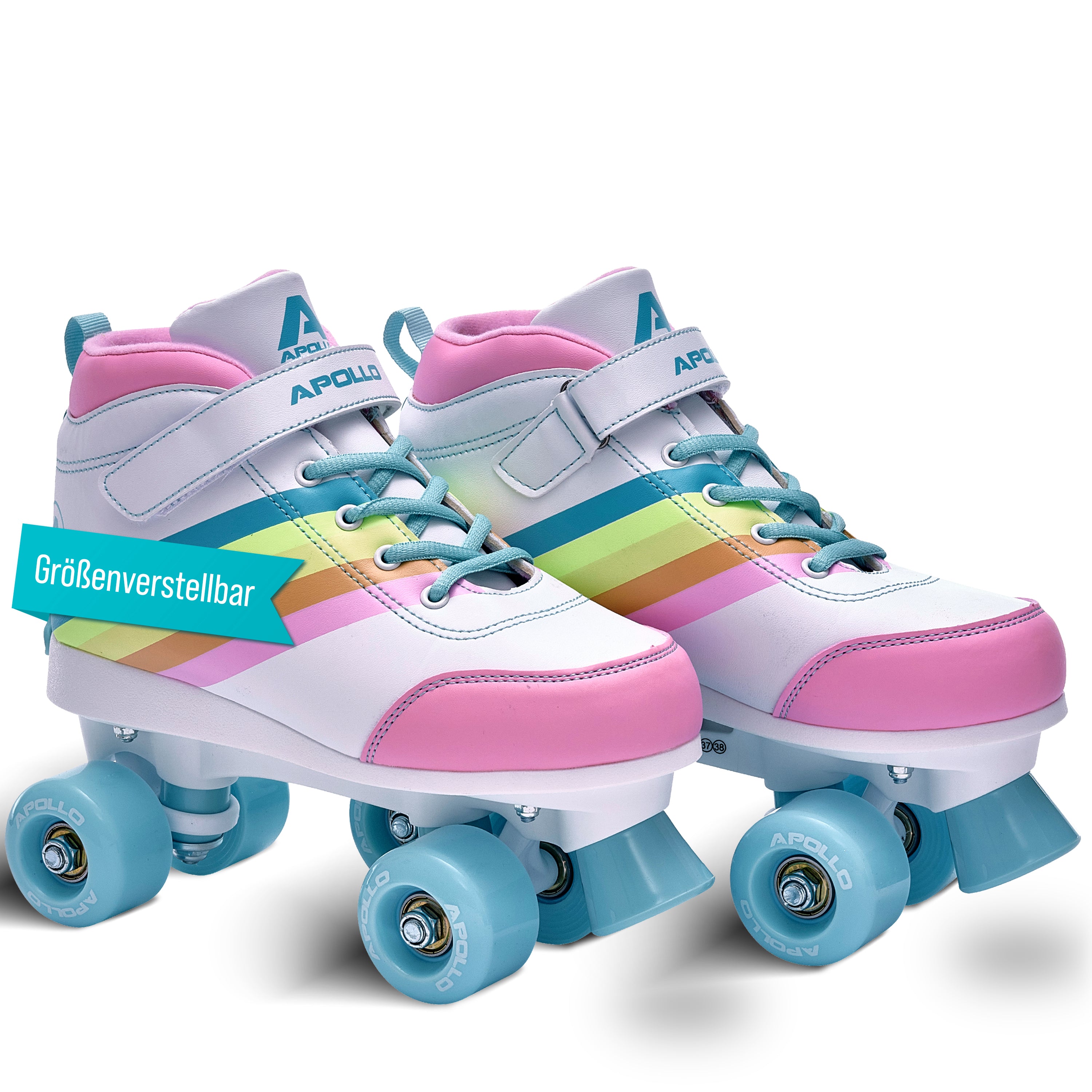 Apollo - Soft Boots größenverstellbare Rollschuhe für Kinder - Rainbow Star -