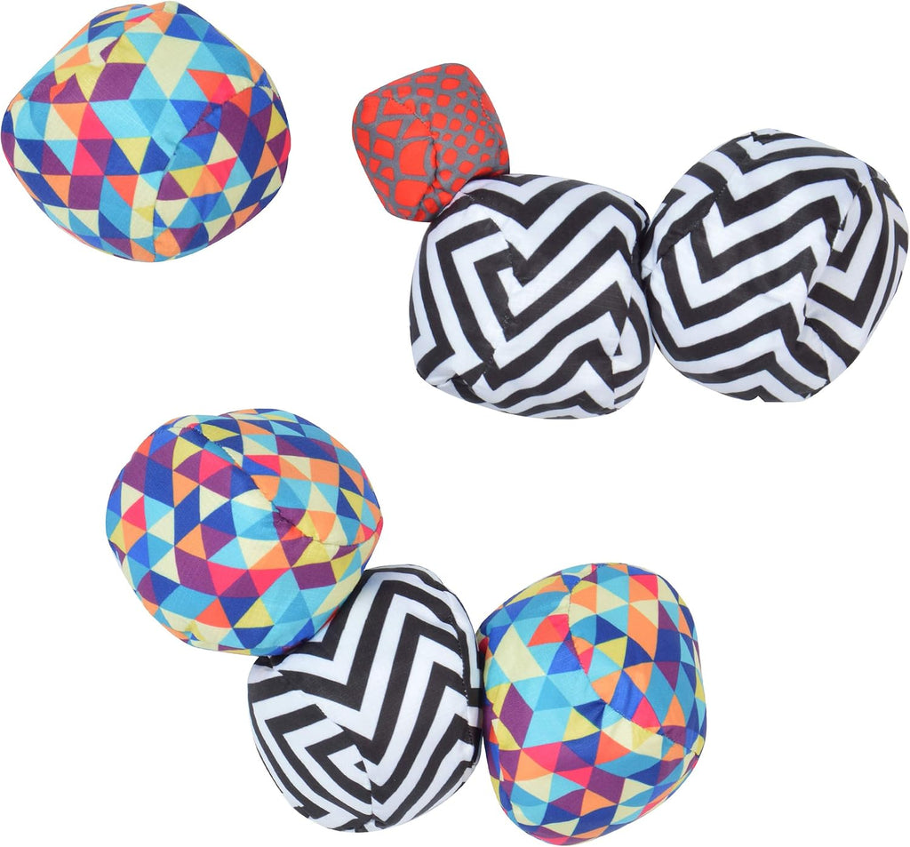 Apollo Funsport - Ocean 5 Extrem Boule - Soft-Boule Set - Triangel ZicZac Muster, Farbe: schwarz weiß