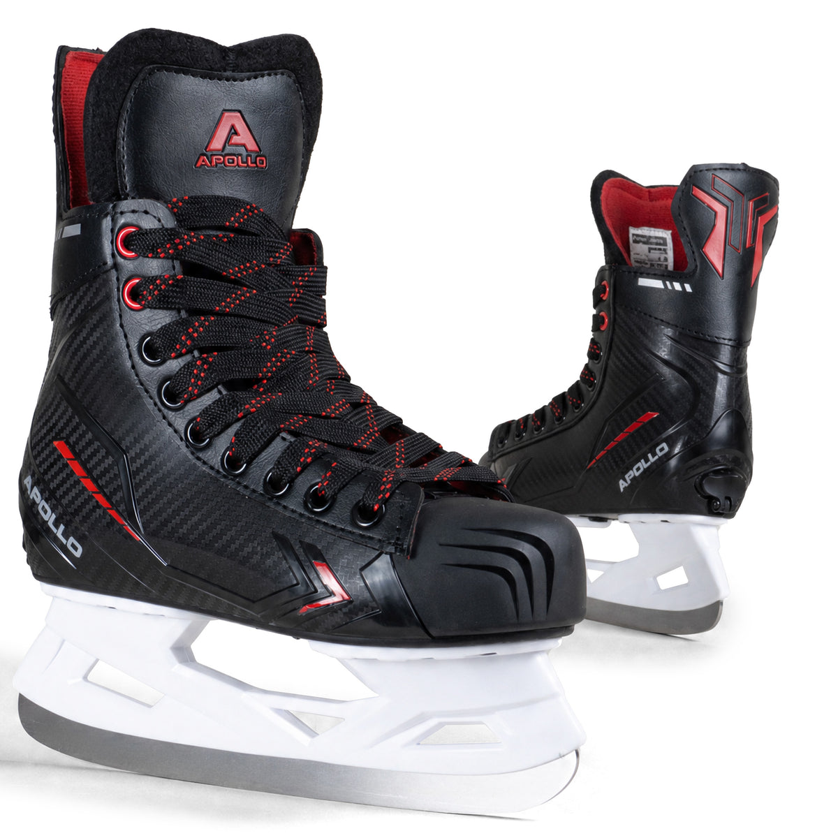Apollo Funsport - Champion Skate Adjustable - verstellbare Hockey Style Schlittschuhe - Schwarz Rot