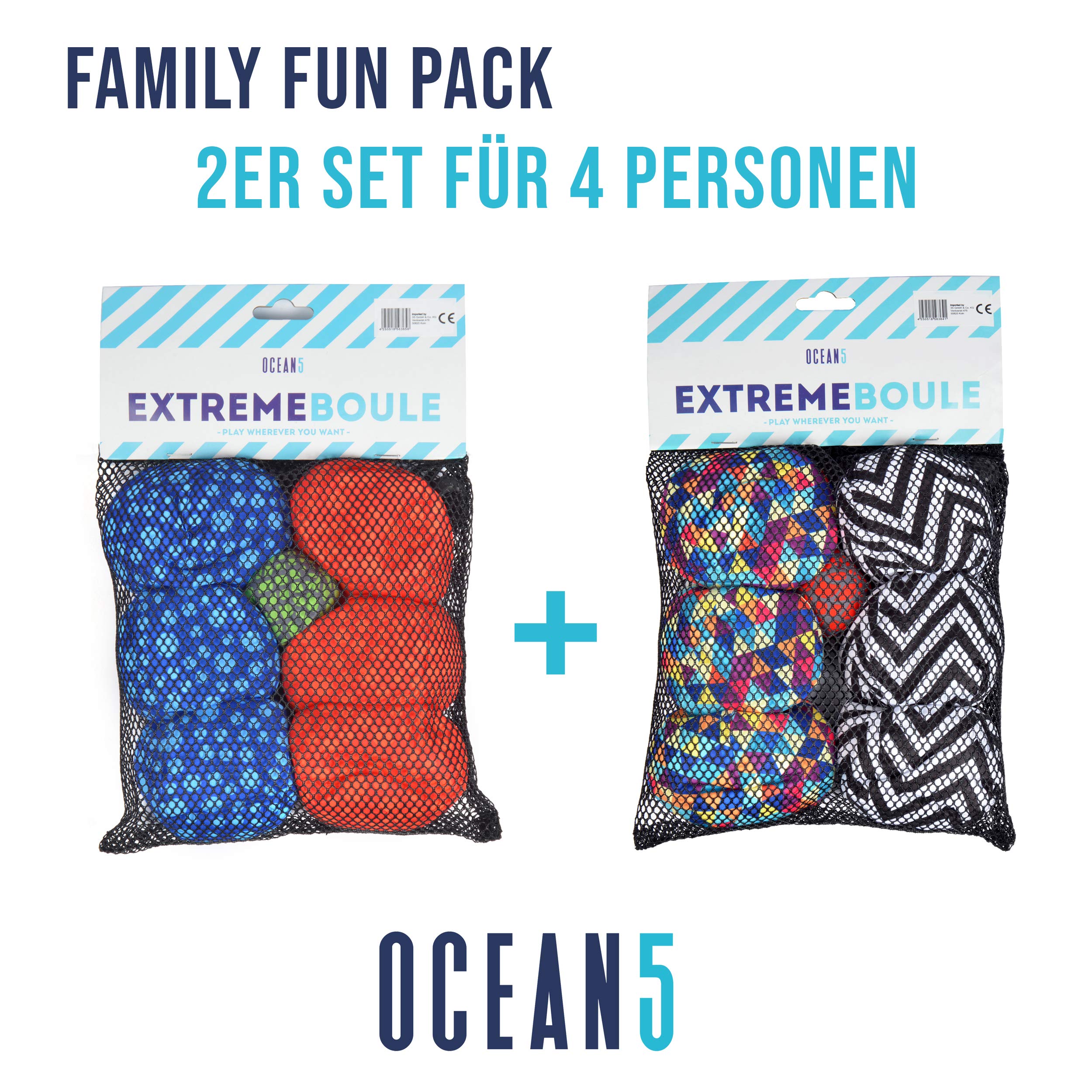 Apollo Funsport - Ocean5 Extreme Boule - 2er SET, Dots + ZicZac
