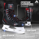 Apollo Funsport - Champion Skate Adjustable - verstellbare Hockey Style Schlittschuhe - Schwarz Rot