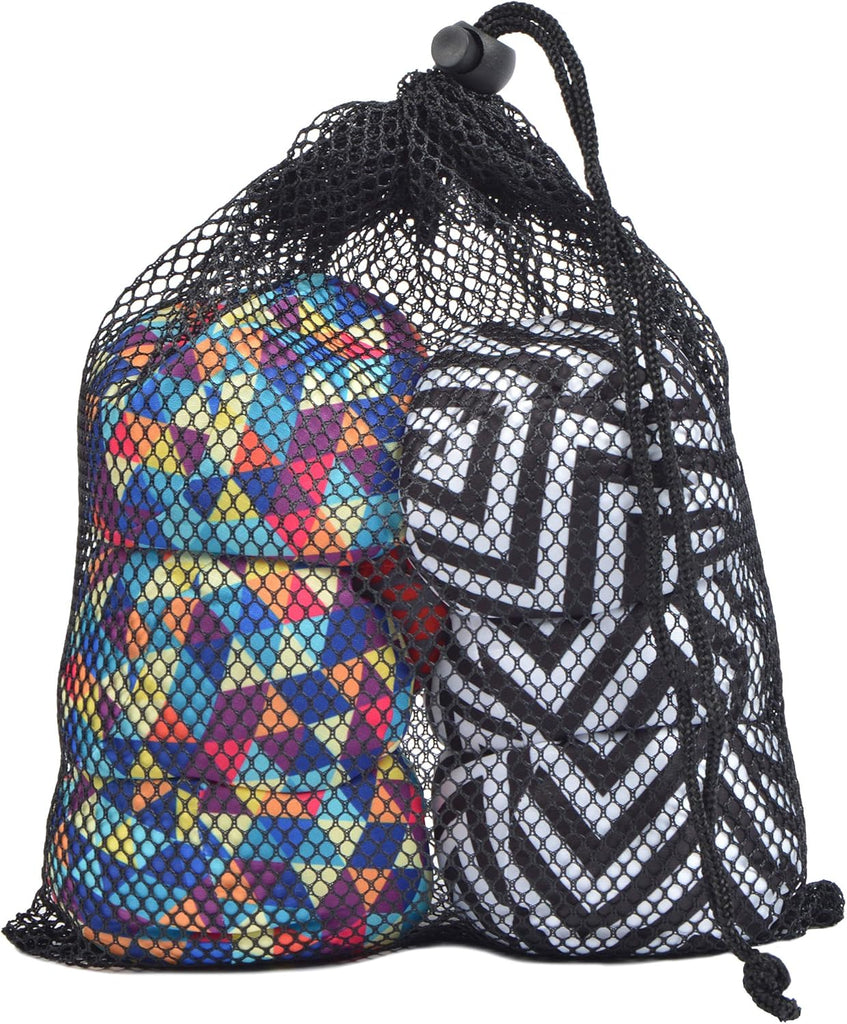 Apollo Funsport - Ocean 5 Extrem Boule - Soft-Boule Set - Triangel ZicZac Muster, Farbe: schwarz weiß