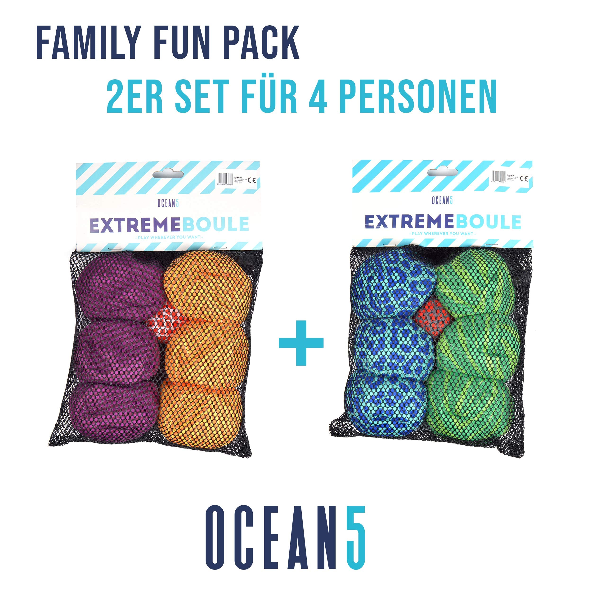 Apollo Funsport - Ocean5 Extreme Boule - 2er SET, Lines + Animal Print