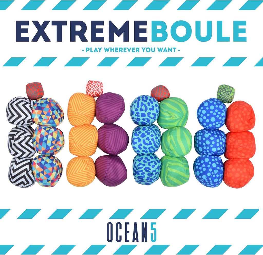 Apollo Funsport - Ocean 5 Extrem Boule - Soft-Boule Set - Lines, Farbe: violett gelb