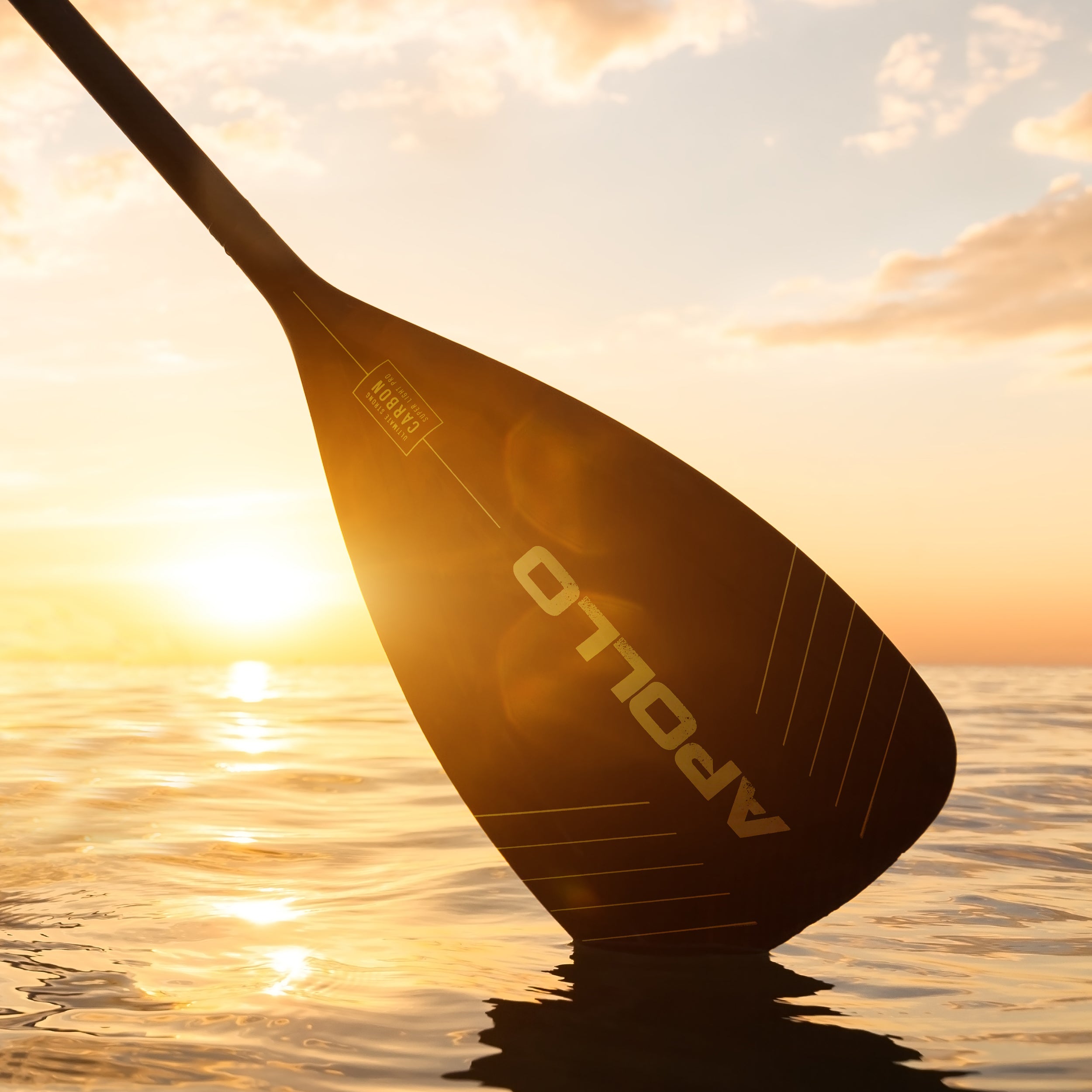 Apollo - Apollo SUP Paddel - 3 teiliges Stechpaddel aus Carbon und Fiberglas - Full Carbon Paddel