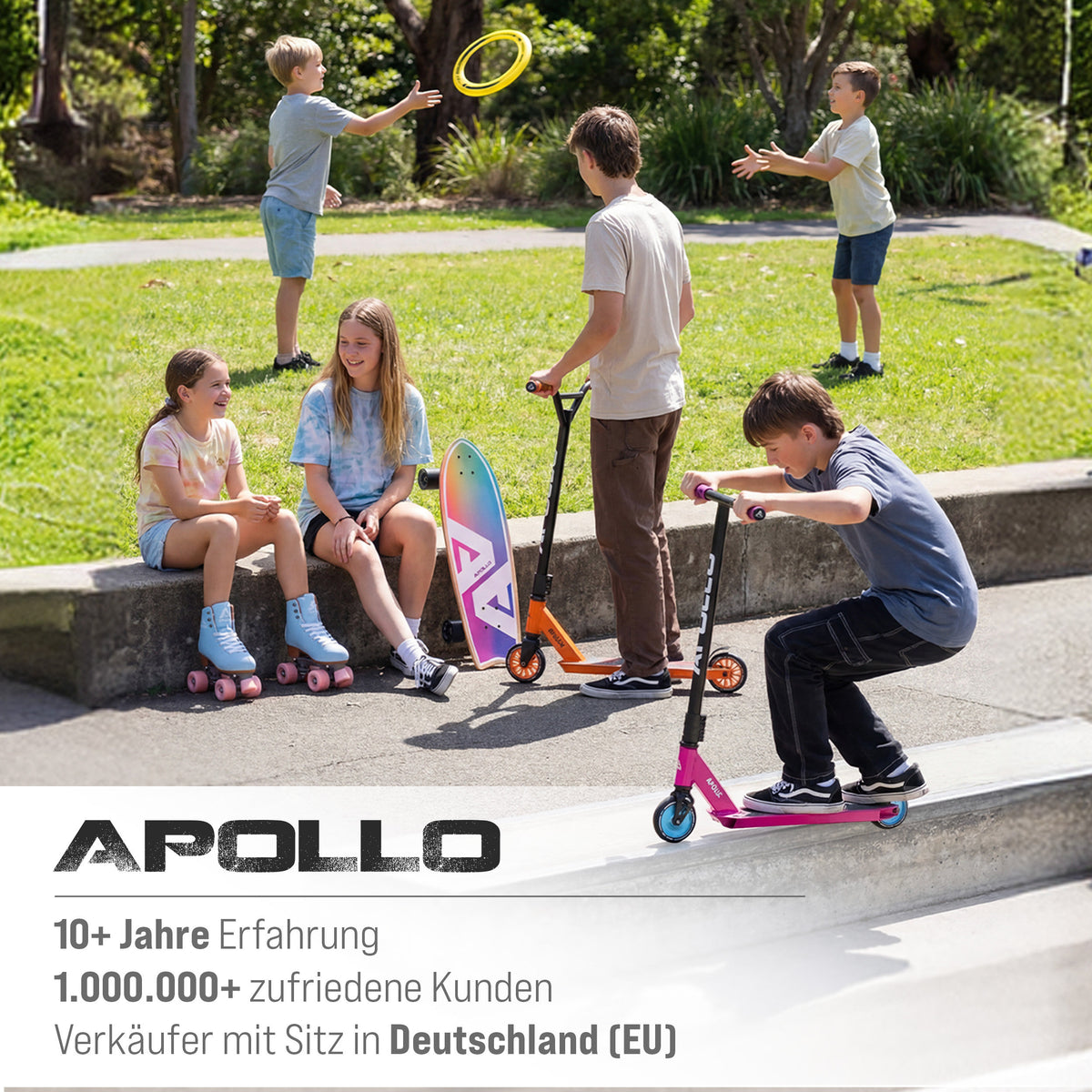 Apollo Funsport - Champion Skate Adjustable - verstellbare Hockey Style Schlittschuhe - Schwarz Weiß