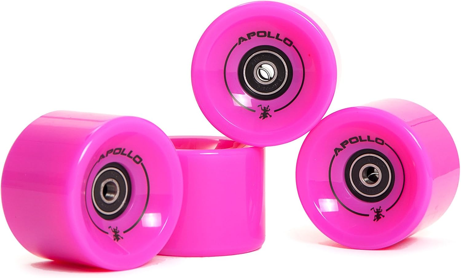 Apollo Funsport - Apollo Black Longboard & Skateboard Wheels - Pink - 70 x 51