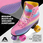 Apollo - Classic Roller Rollschuhe für Kinder und Erwachsene - Dancing Queen LED - L (39-42)