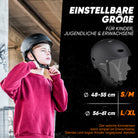 Apollo - Skatehelm, Multi Sport Helm Herren, Damen, Kinder, Kinderfahrradhelm verstellbar - Black