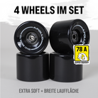 Apollo Funsport - Apollo Black Longboard & Skateboard Wheels - Black - 65 x 51