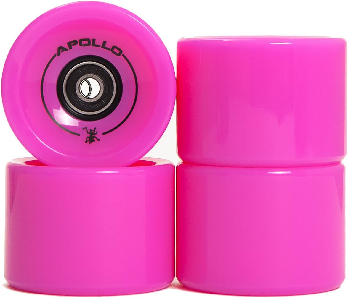 Apollo Funsport - Apollo Black Longboard & Skateboard Wheels - Pink - 70 x 51