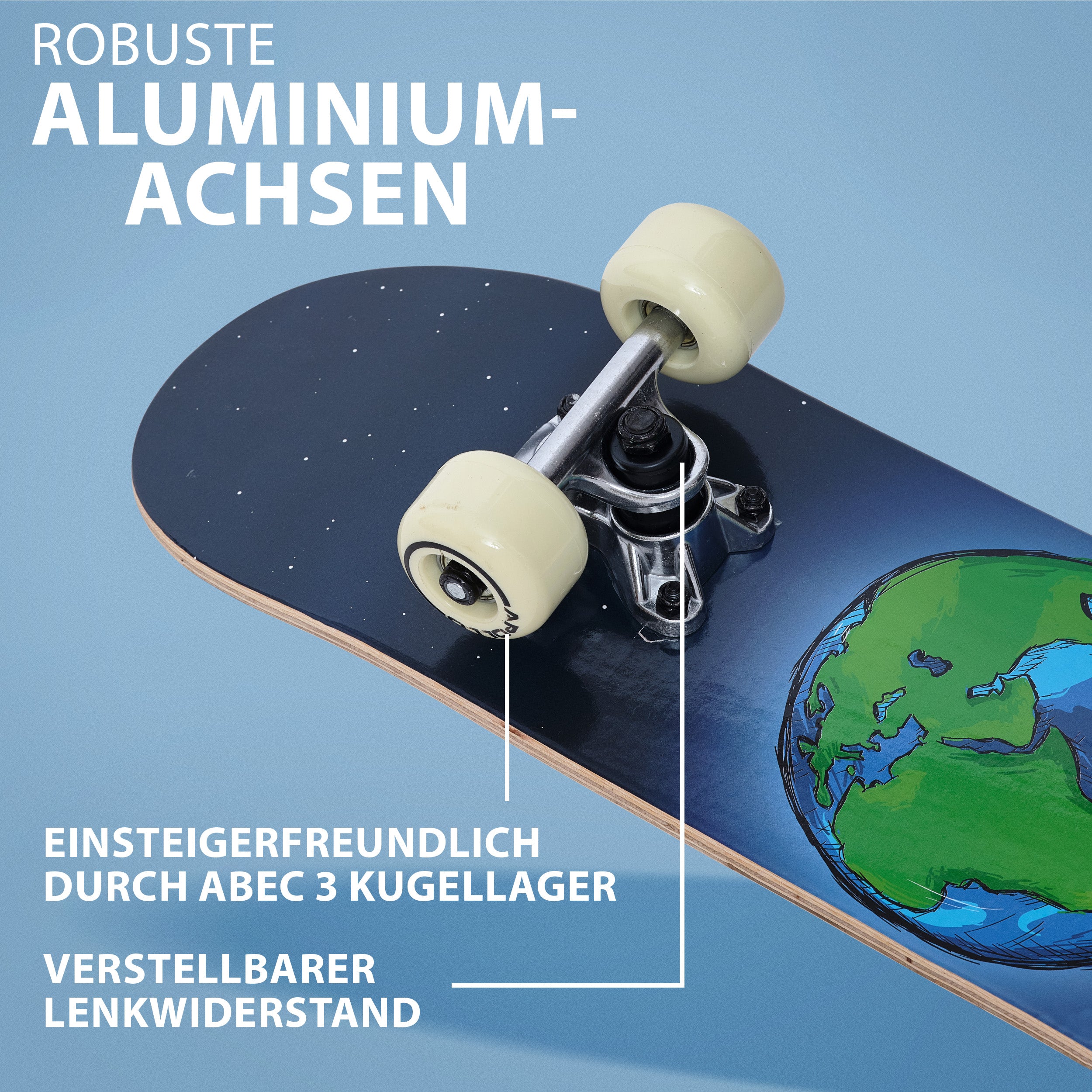 Apollo - Kinder Skateboard - Around the World - 61 cm -