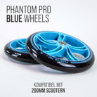 Apollo - 200 mm Ersatzräderset für City Scooter - Phantom / Spectre - Blau Schwarz