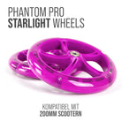 Apollo - 200 mm Ersatzräderset für City Scooter - Phantom / Spectre - LED Pink Transparent