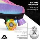 Apollo - Classic Roller Rollschuhe für Kinder und Erwachsene - Dancing Queen LED - L (39-42)