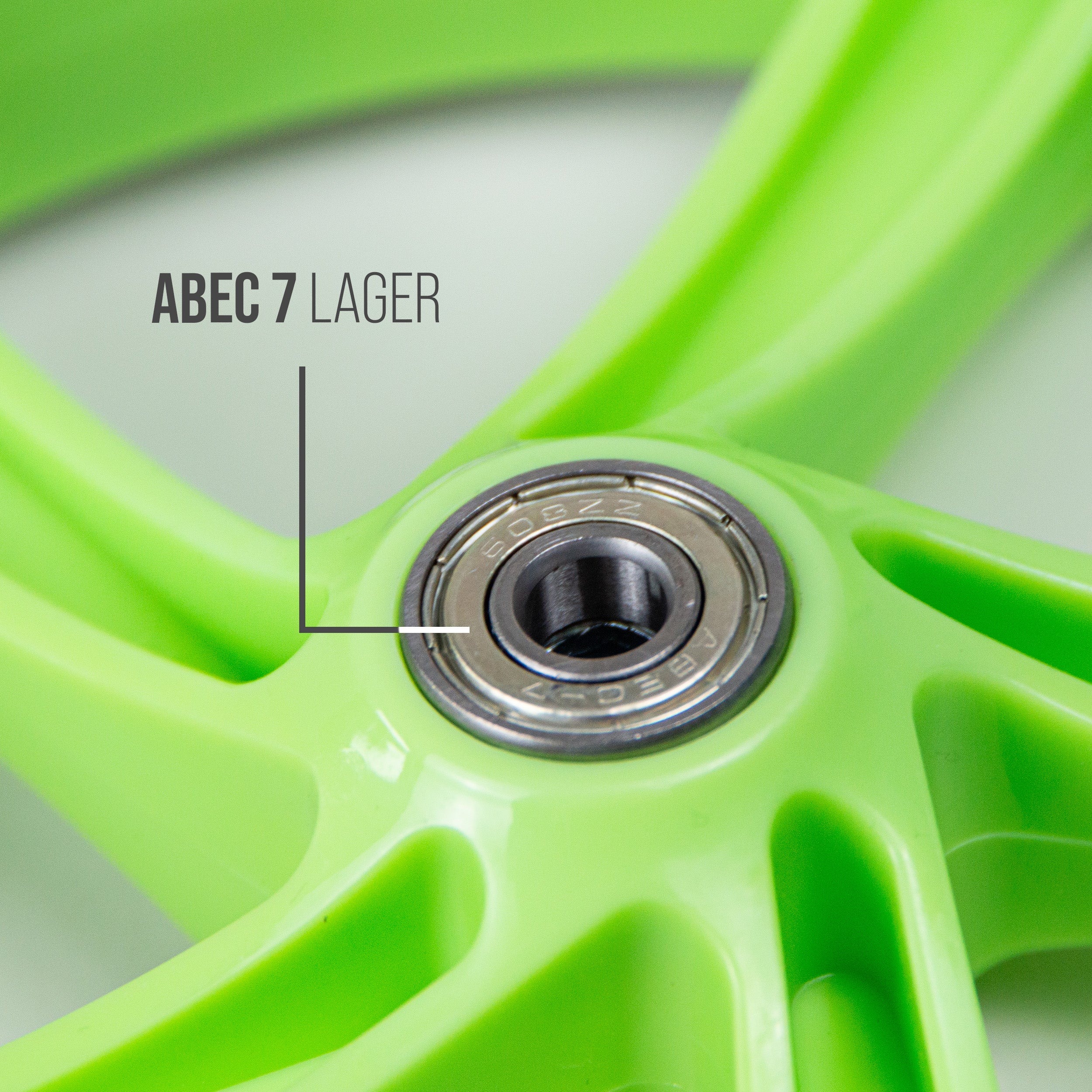 Apollo - 200 mm Ersatzräderset für City Scooter - Phantom / Spectre - Grün Schwarz