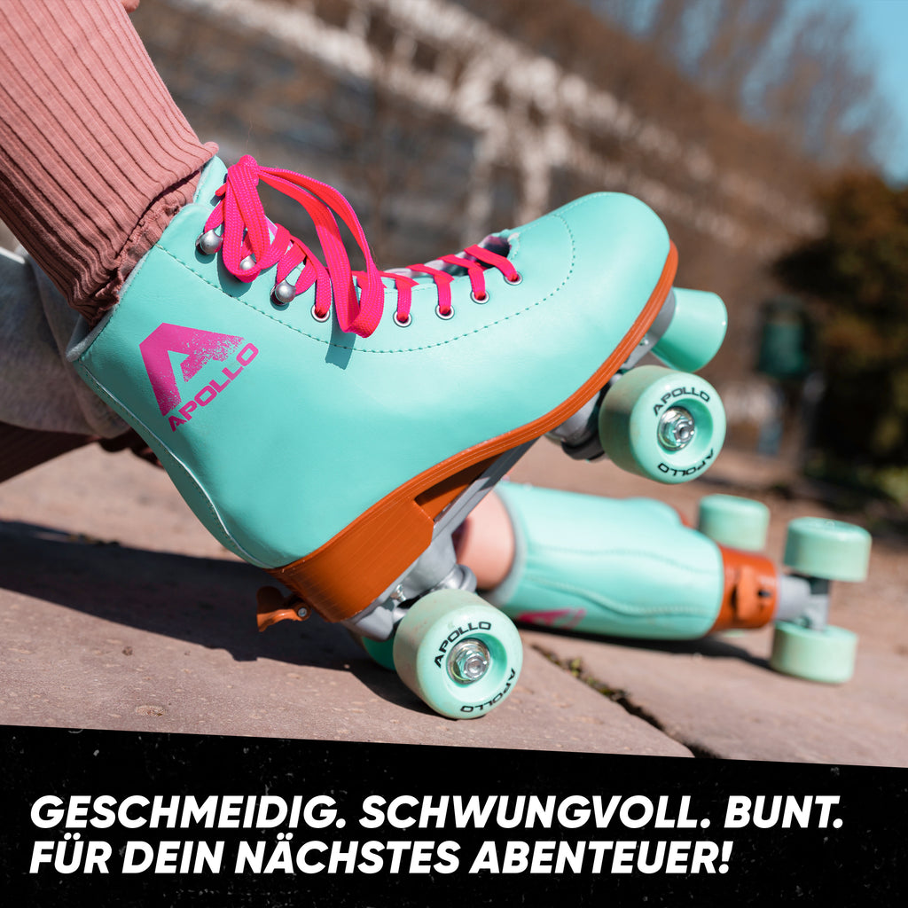 Apollo - Classic Roller Rollschuhe für Kinder und Erwachsene - Lagoon LED - L (39-42)