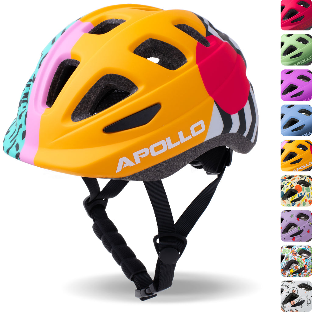 Apollo - Apollo Kinder Fahrradhelm, Helm für Kinder & Jugendliche, Multisport Helm - 90s Revival