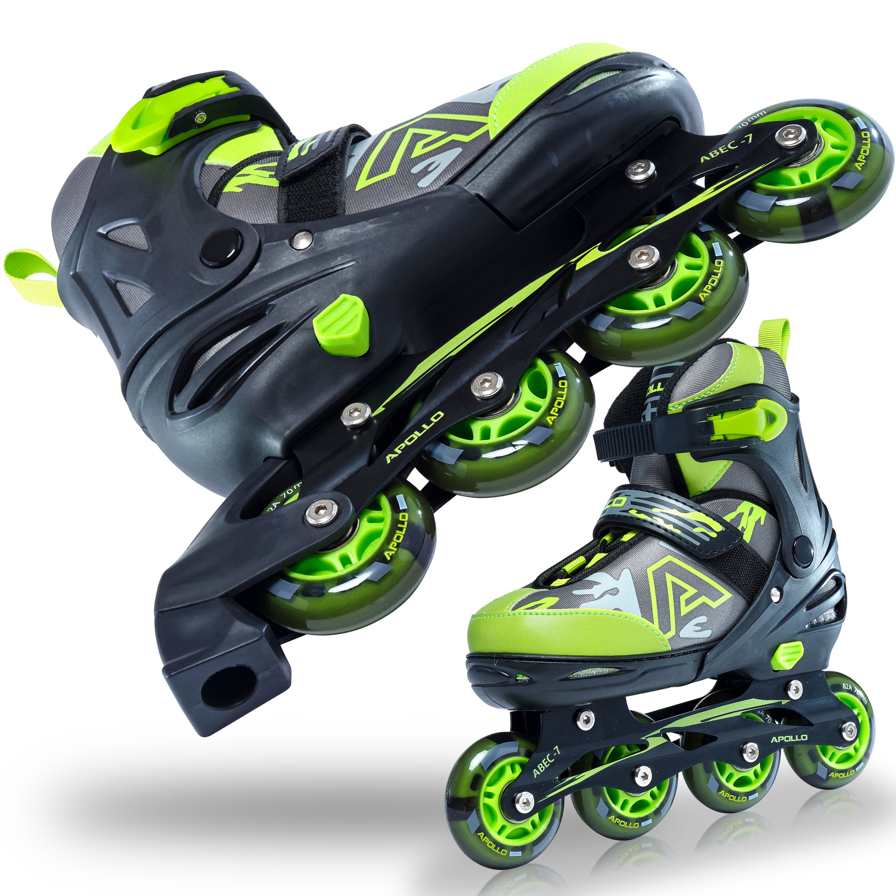 Apollo - Apollo Champion, größenverstellbare Inline Skate - Grün - Größe L (39-42) -