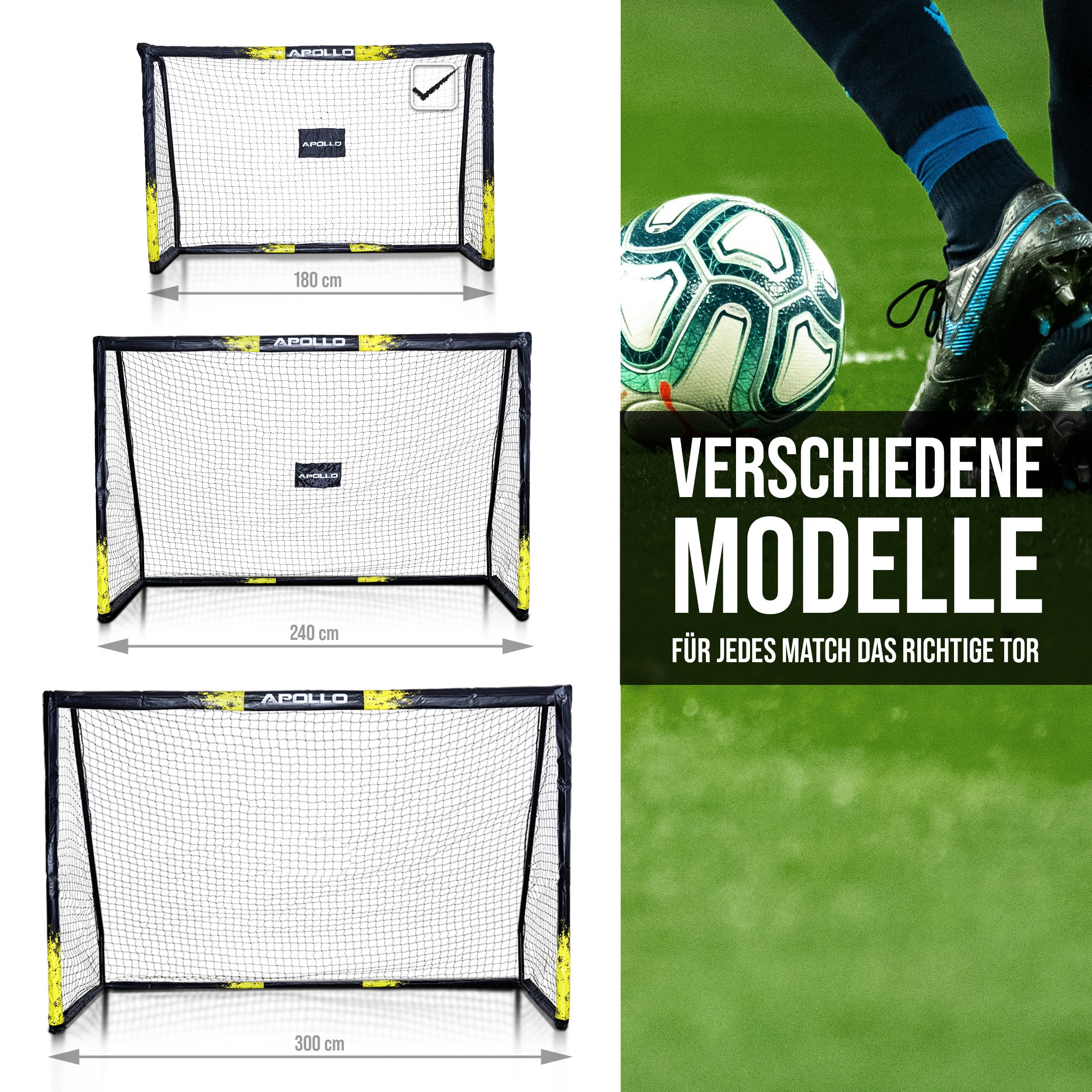 Apollo - Apollo Fußballtor - Goal Master 180 - Gelb -