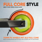 Apollo - Stunt Scooter 'Eagle' - eloxierter Profi Stuntroller mit ABEC 9 Kugellagern - Schwarz Grün Orange