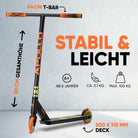 Apollo - Stunt Scooter 'Eagle' - eloxierter Profi Stuntroller mit ABEC 9 Kugellagern - Schwarz Grün Orange