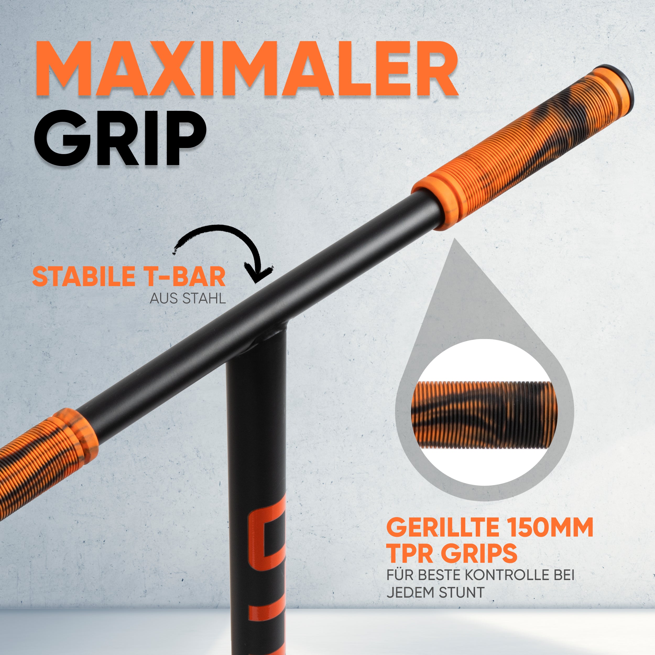 Apollo - Stunt Scooter 'Eagle' - eloxierter Profi Stuntroller mit ABEC 9 Kugellagern - Schwarz Grün Orange