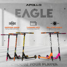 Apollo - Stunt Scooter 'Eagle' - eloxierter Profi Stuntroller mit ABEC 9 Kugellagern - Schwarz Grün Orange
