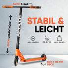 Apollo - Stunt Scooter 'Eagle' - eloxierter Profi Stuntroller mit ABEC 9 Kugellagern - Schwarz Orange