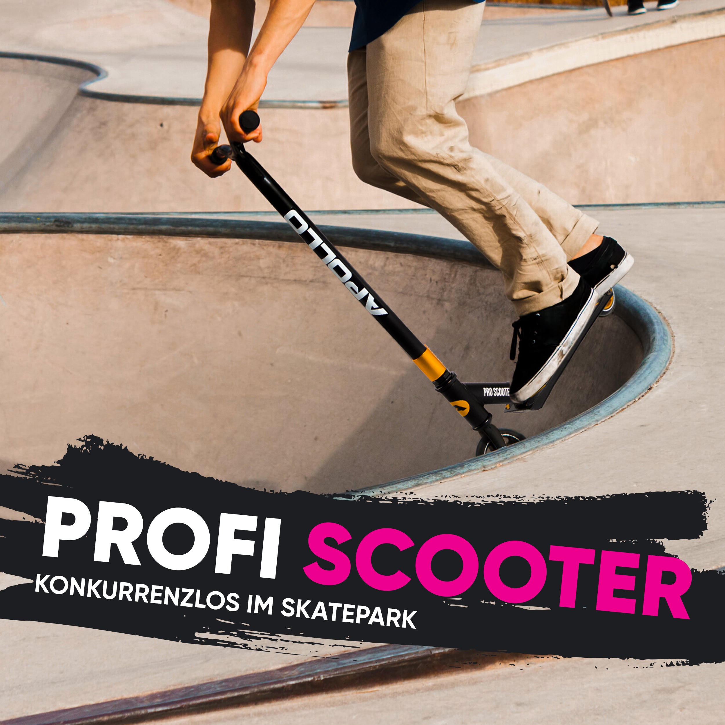 Apollo - Stunt Scooter 'Eagle' - eloxierter Profi Stuntroller mit ABEC 9 Kugellagern - Pink