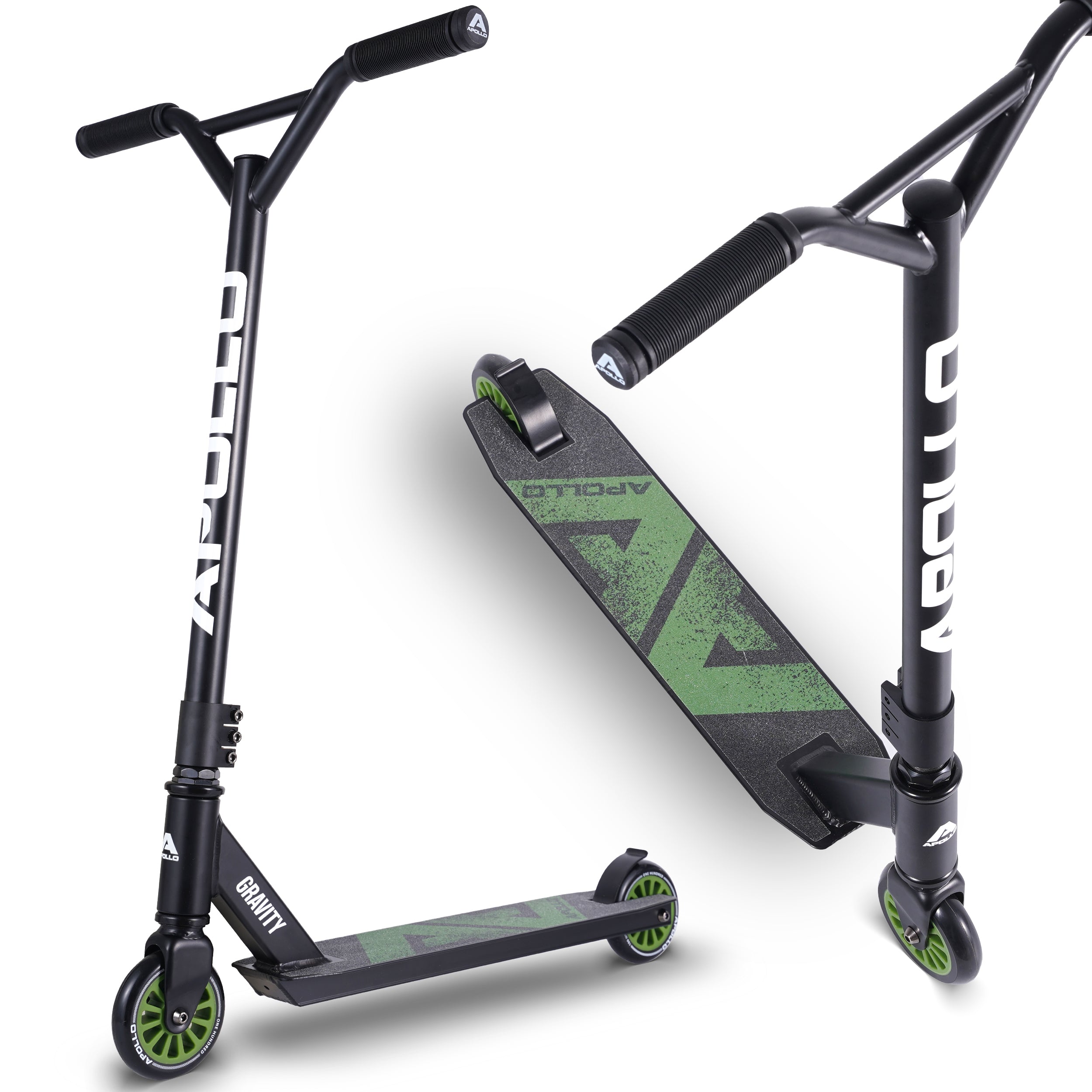 Apollo Funsport - Apollo Stuntscooter Gravity - sportlich, funktional und ideal für Beginner - Black Green