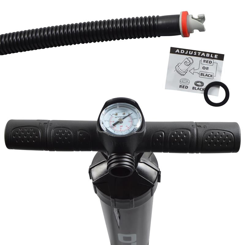 Apollo - SUP Paddle Board - Doppelhub Luftpumpe für Paddle Boards - bis 2 bar -