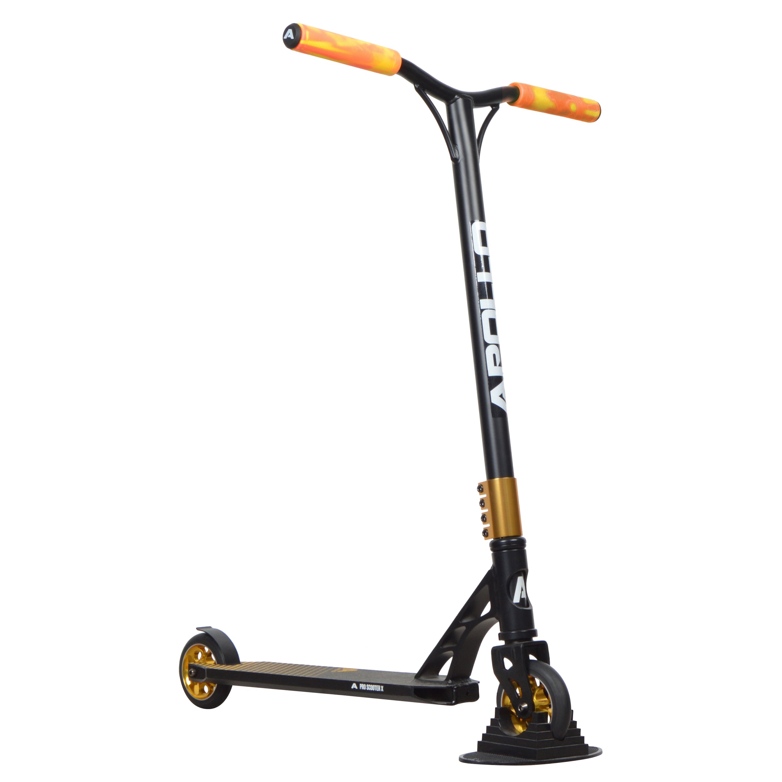 Apollo - Apollo Stunt Scooter Grips 160 mm weiche Lenkergriffe mit Bar Ends - Gold Orange