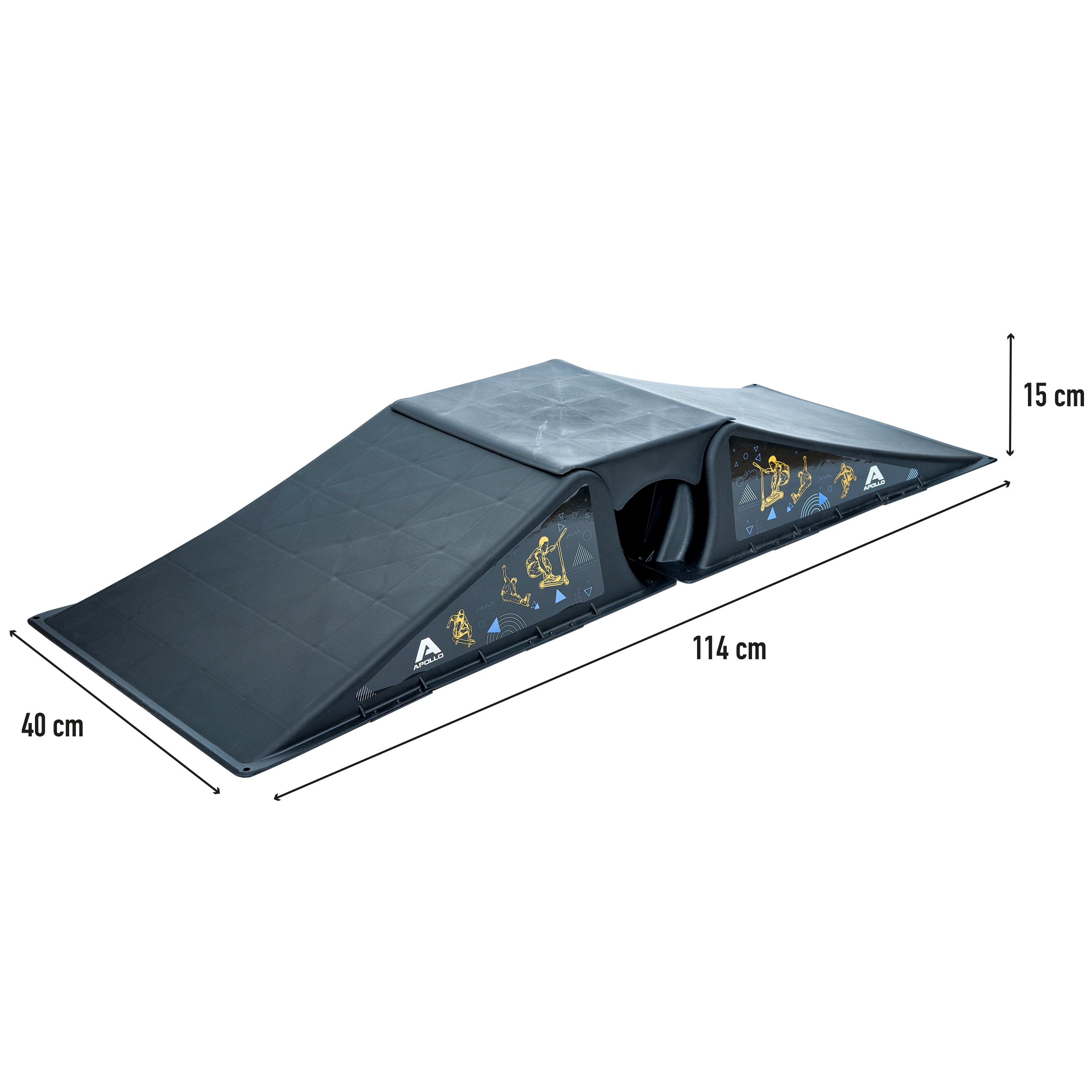 Apollo Funsport - Skate Ramp - Rampe für Scooter, Skateboard und Inliner - 3-teiliges Set