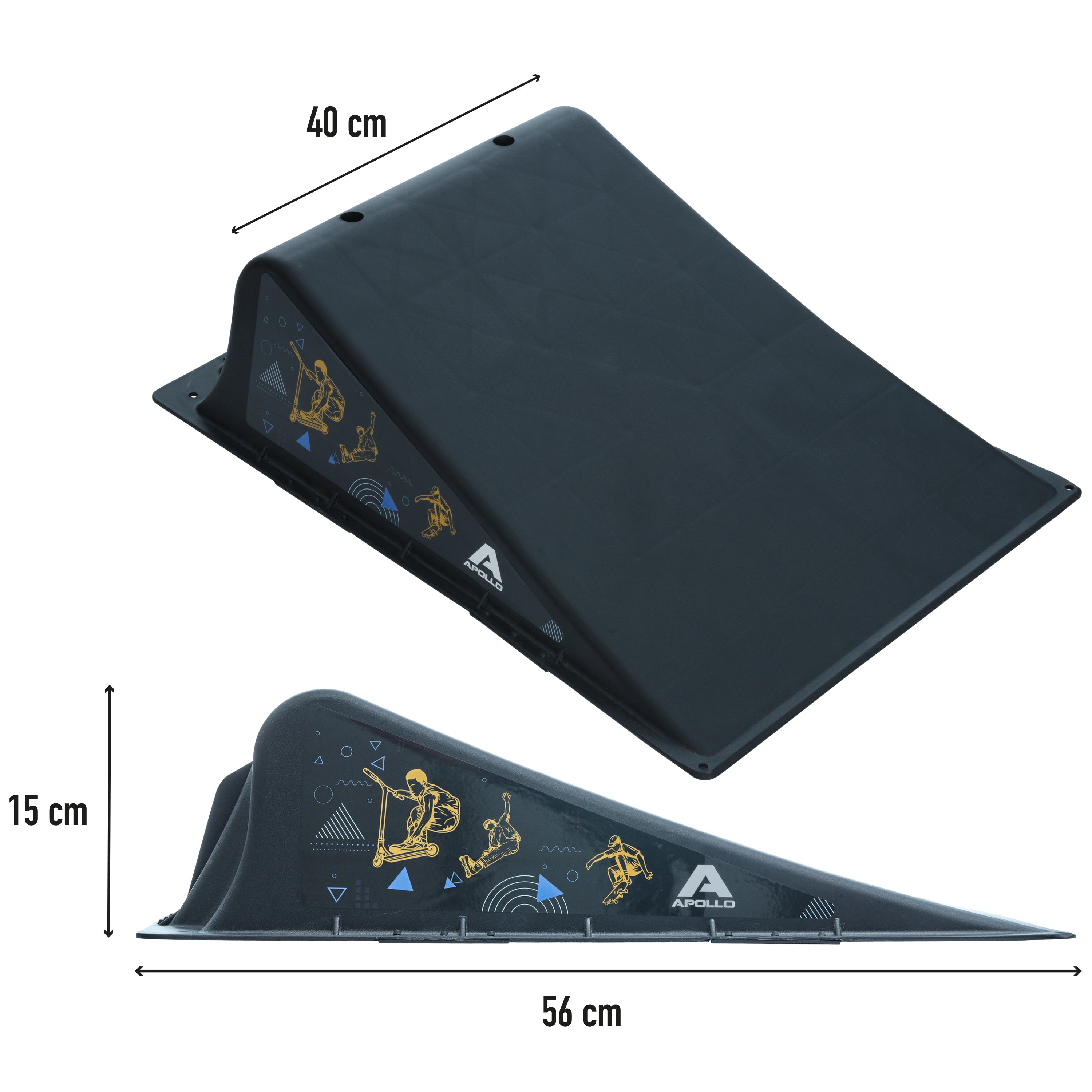 Apollo Funsport - Skate Ramp - Rampe für Scooter, Skateboard und Inliner - 1-teilig