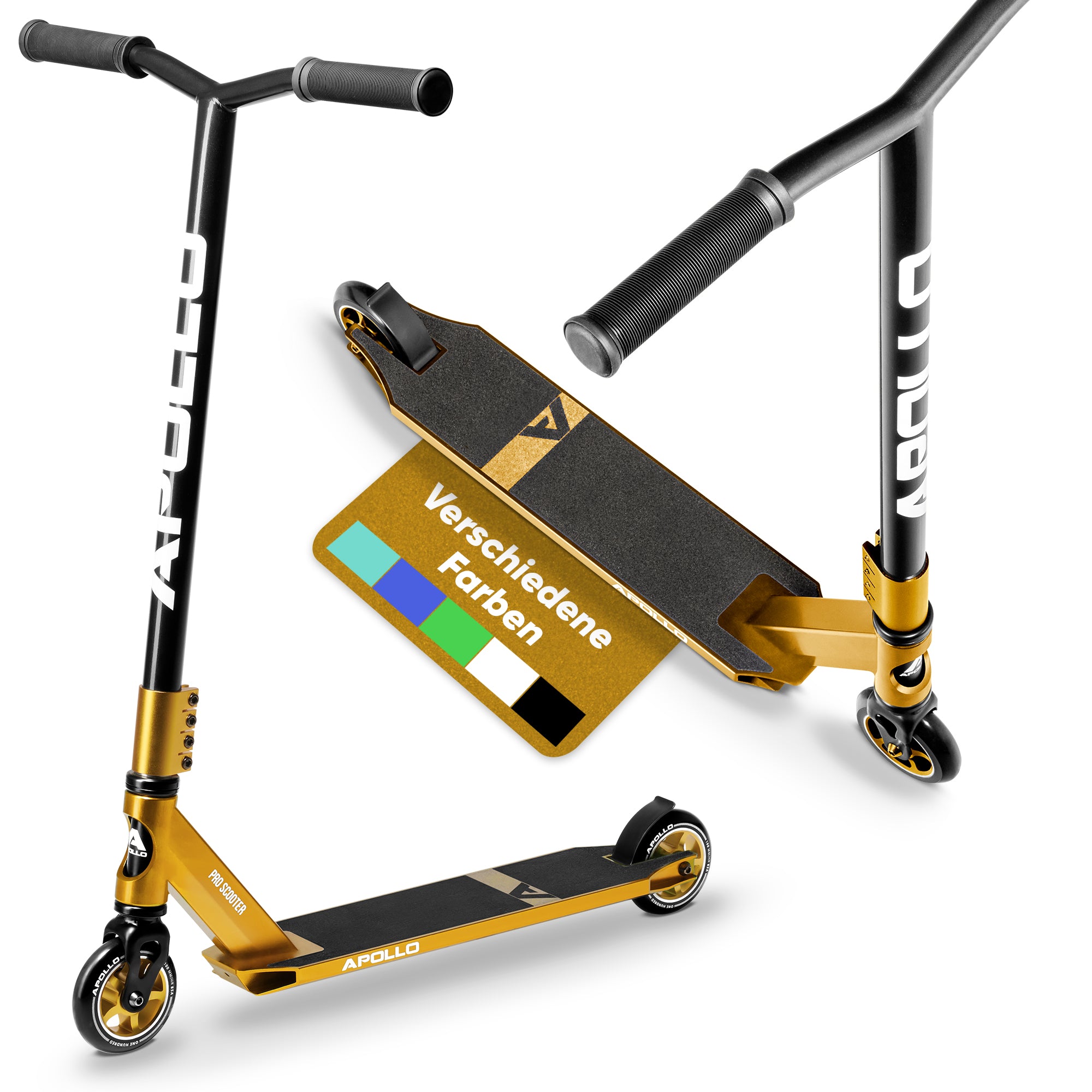 Apollo - Stunt Scooter - Star Pro - HighQuality eloxierter Profi Stunt Scooter - Gold
