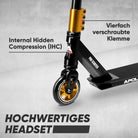 Apollo - Stunt Scooter - Star Pro - HighQuality eloxierter Profi Stunt Scooter - Schwarz Gold
