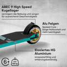 Apollo - Stunt Scooter - Star Pro - HighQuality eloxierter Profi Stunt Scooter - Schwarz Türkis Gold