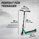Apollo - Stunt Scooter - Star Pro - HighQuality eloxierter Profi Stunt Scooter - Schwarz Türkis Gold