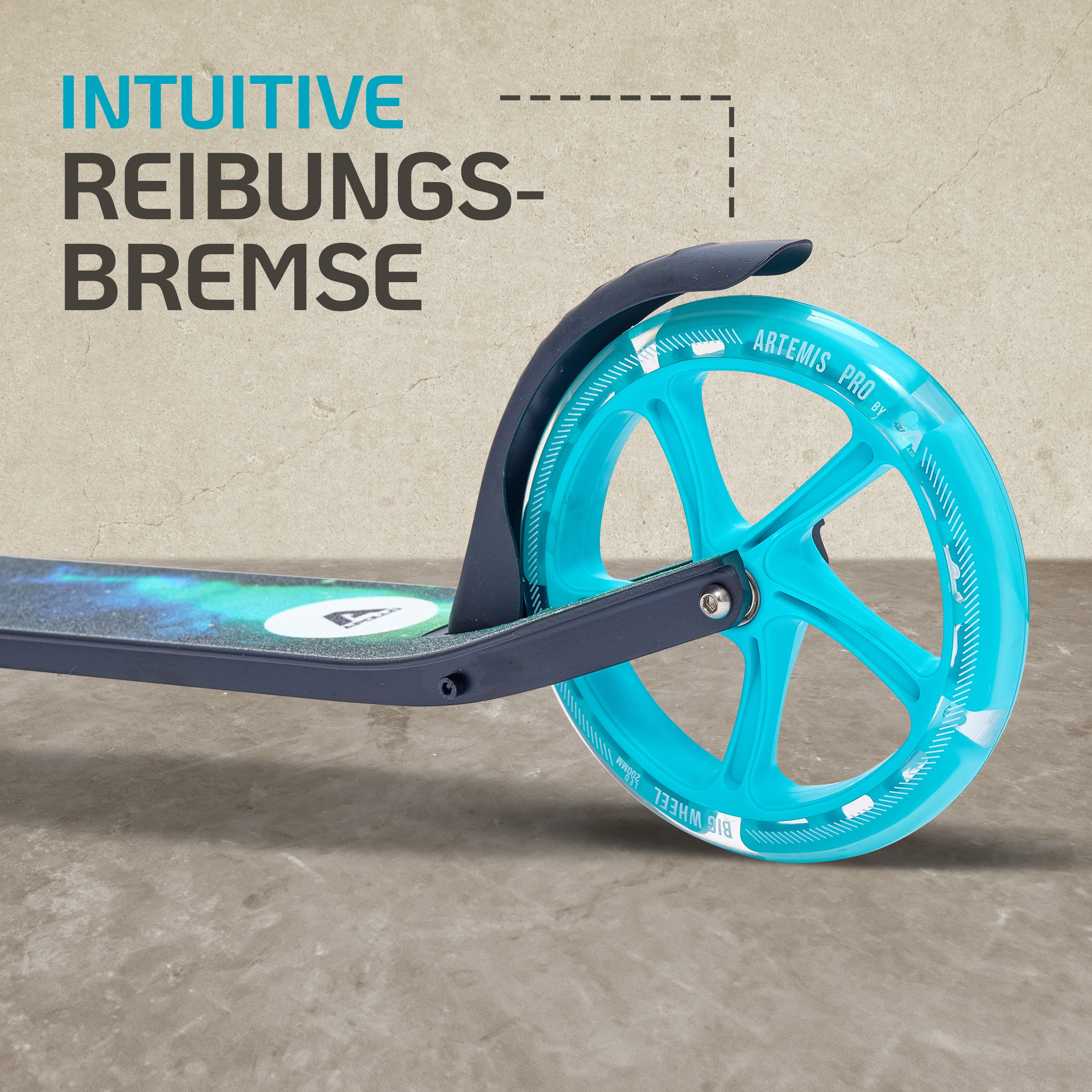 Apollo - Klappbarer City Roller "Artemis" höhenverstellbarer Tretroller für Kinder & Jugendliche - Galaxy