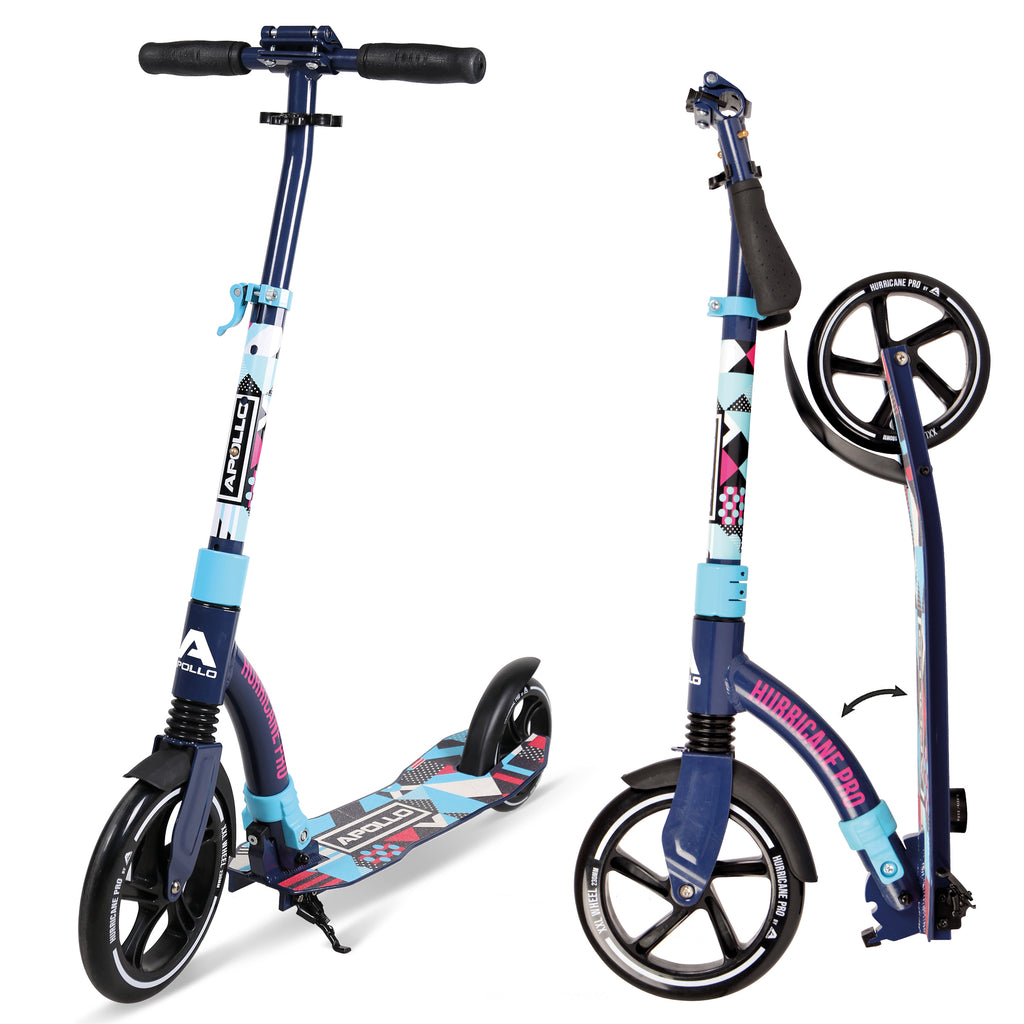 Apollo - Apollo Scooter - "Hurricane" City-Scooter mit Federung - Blau Bunt