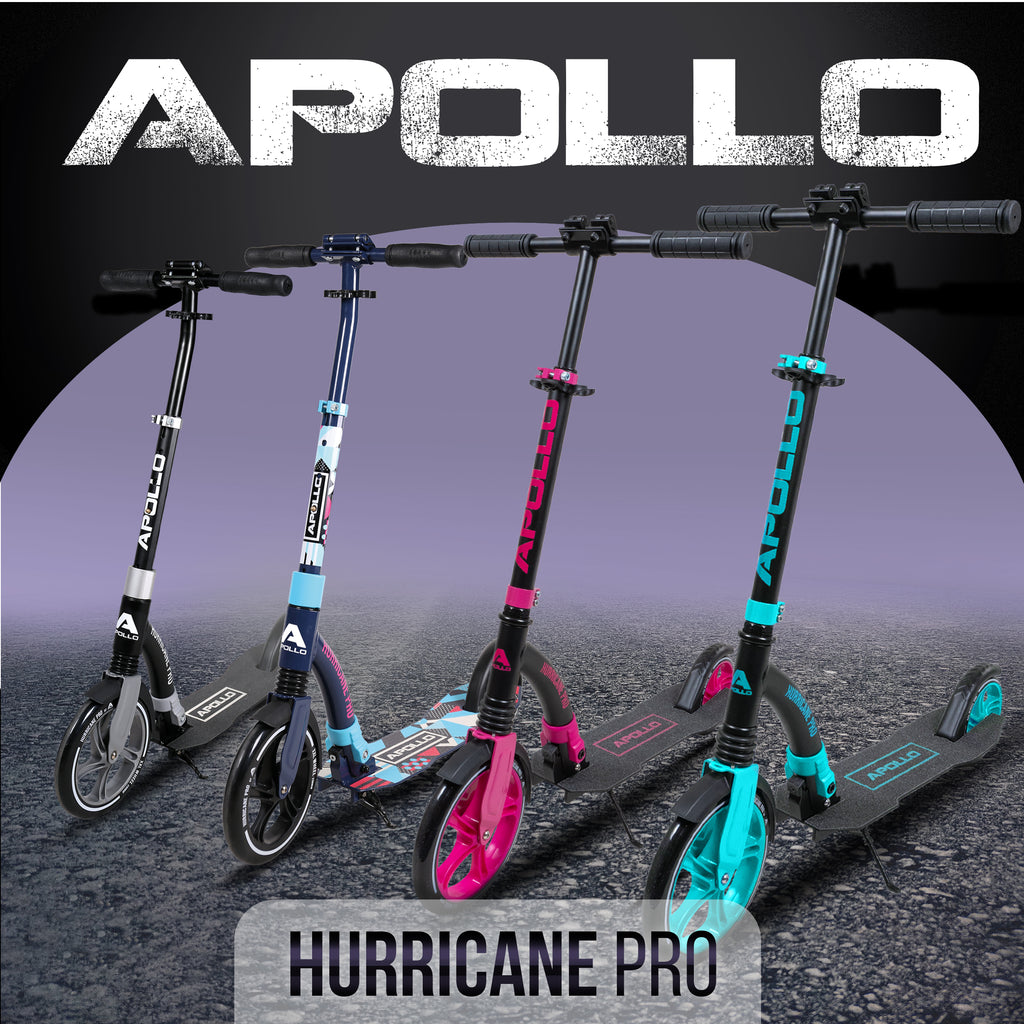 Apollo - Apollo Scooter - "Hurricane" City-Scooter mit Federung - Blau Bunt