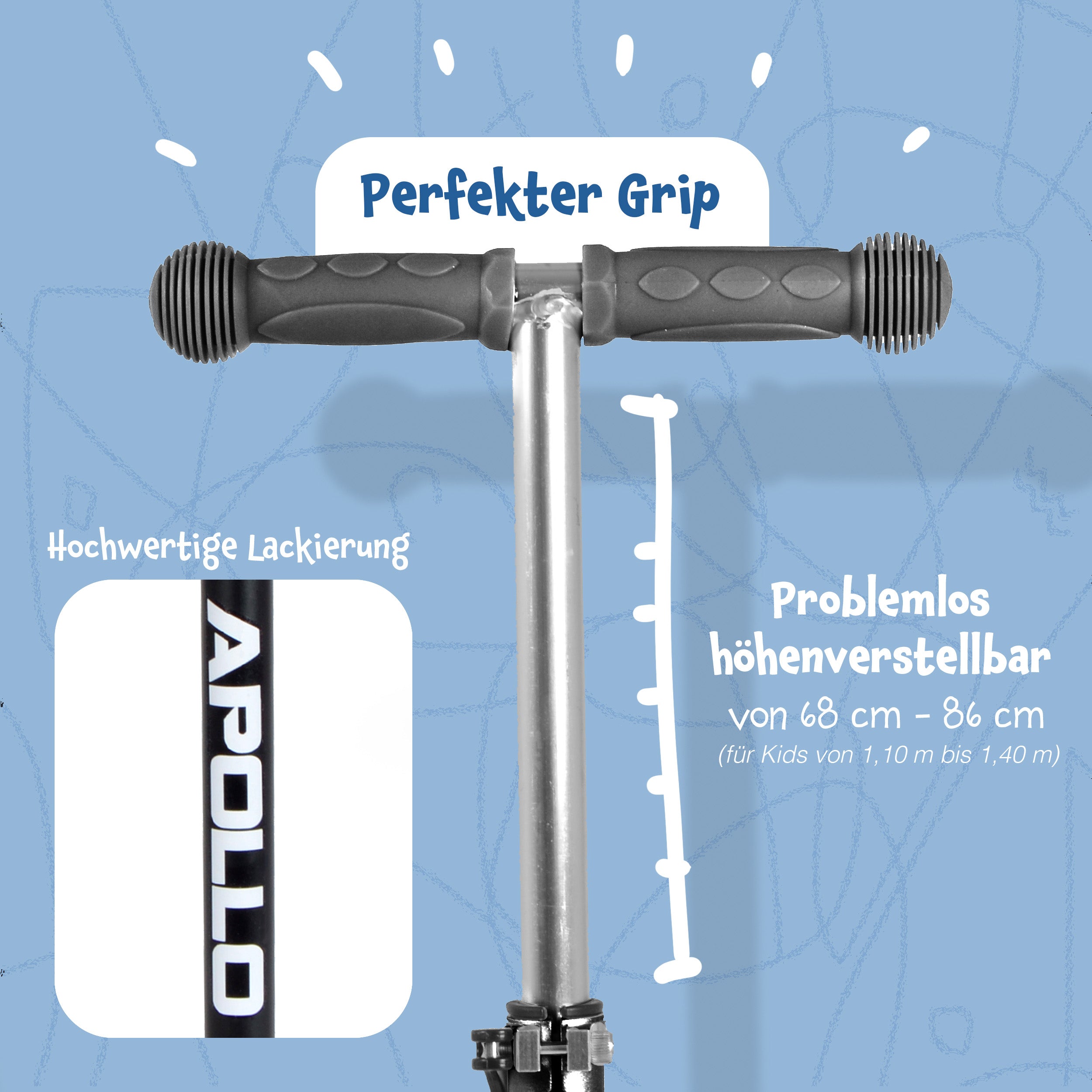 Apollo - Apollo Kinderroller Kids Whiz LED - in verschiedenen Farben - Funny Round