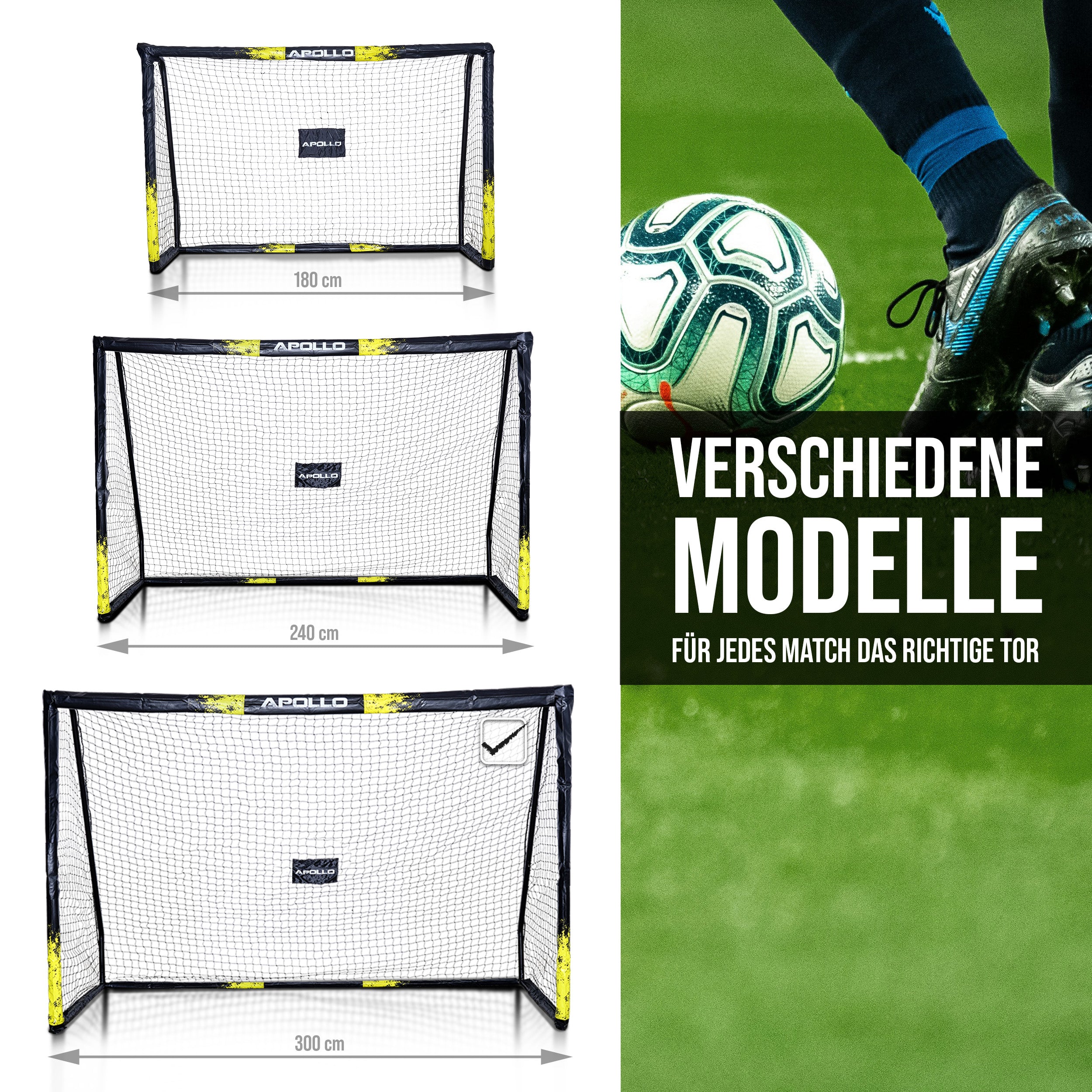 Apollo - Apollo Fußballtor - Goal Master - 300 cm